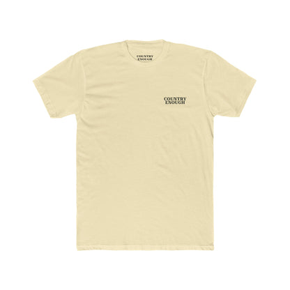 Natural t-shirt with graphic of mirrored cacti surrounded by aztec pattern and enclosed in a geometric border with word western below #natural