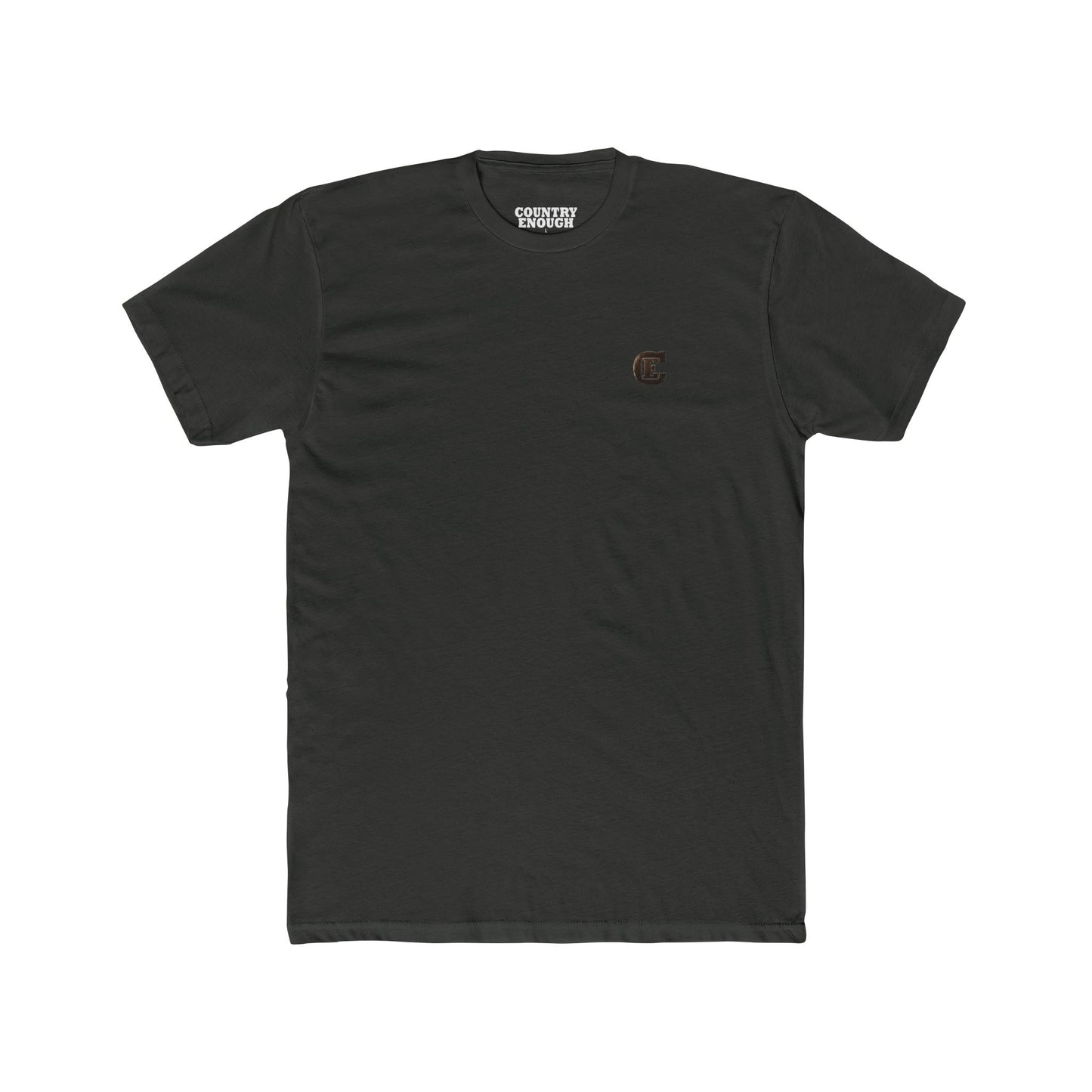 Men's T-shirt with graphic of a header cowboy roping a bull and words get western and est 2025 with CE logo #vintageblack