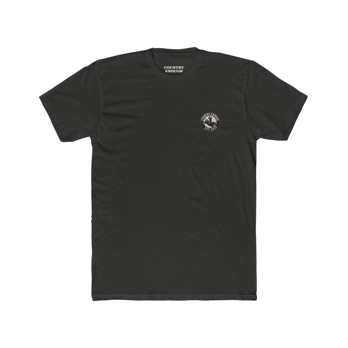 Vintage Black t-shirt with circular graphic of a bucking bull with rider and the phrase honky tonkin' kind night #vintageblack