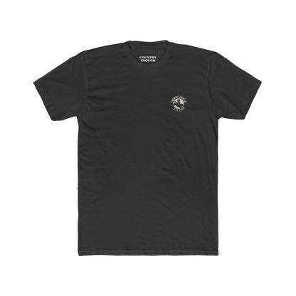 Vintage Black t-shirt with circular graphic of a bucking bull with rider and the phrase honky tonkin' kind night #vintageblack