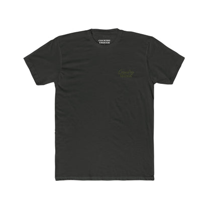 Vintage Black t-shirt with graphic of a bass and the words country enough #vintageblack
