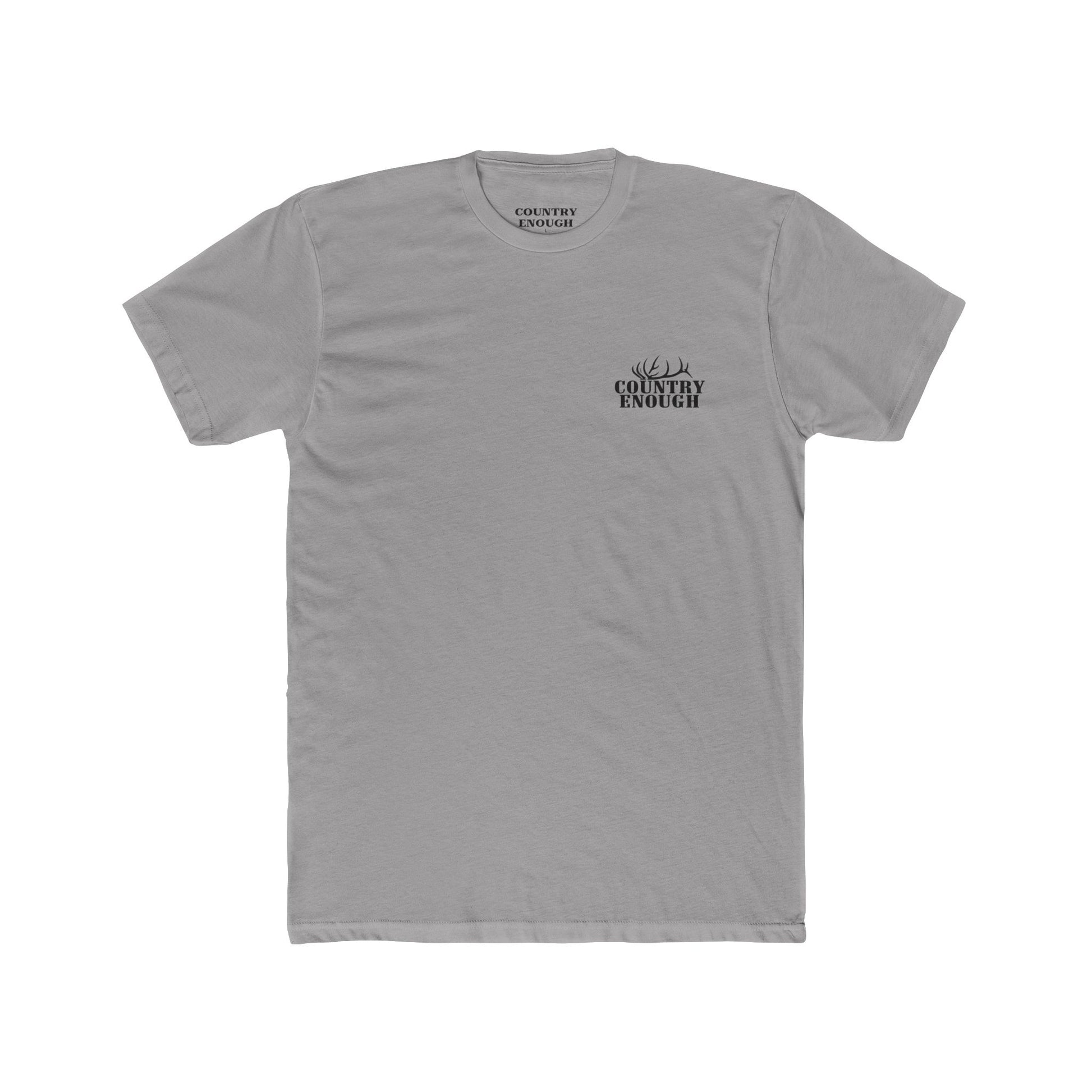 Gray t-shirt with graphic design of an elk #gray