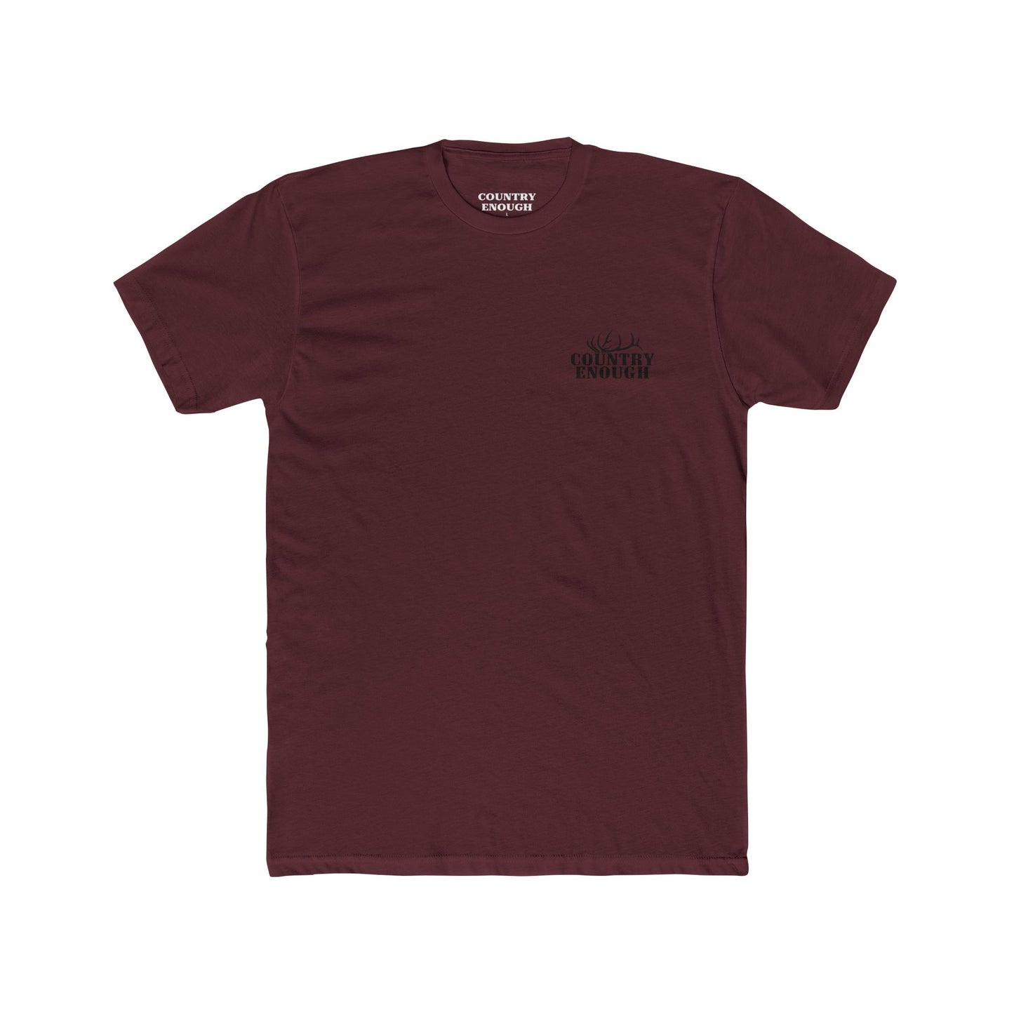 Maroon t-shirt with graphic design of an elk #maroon