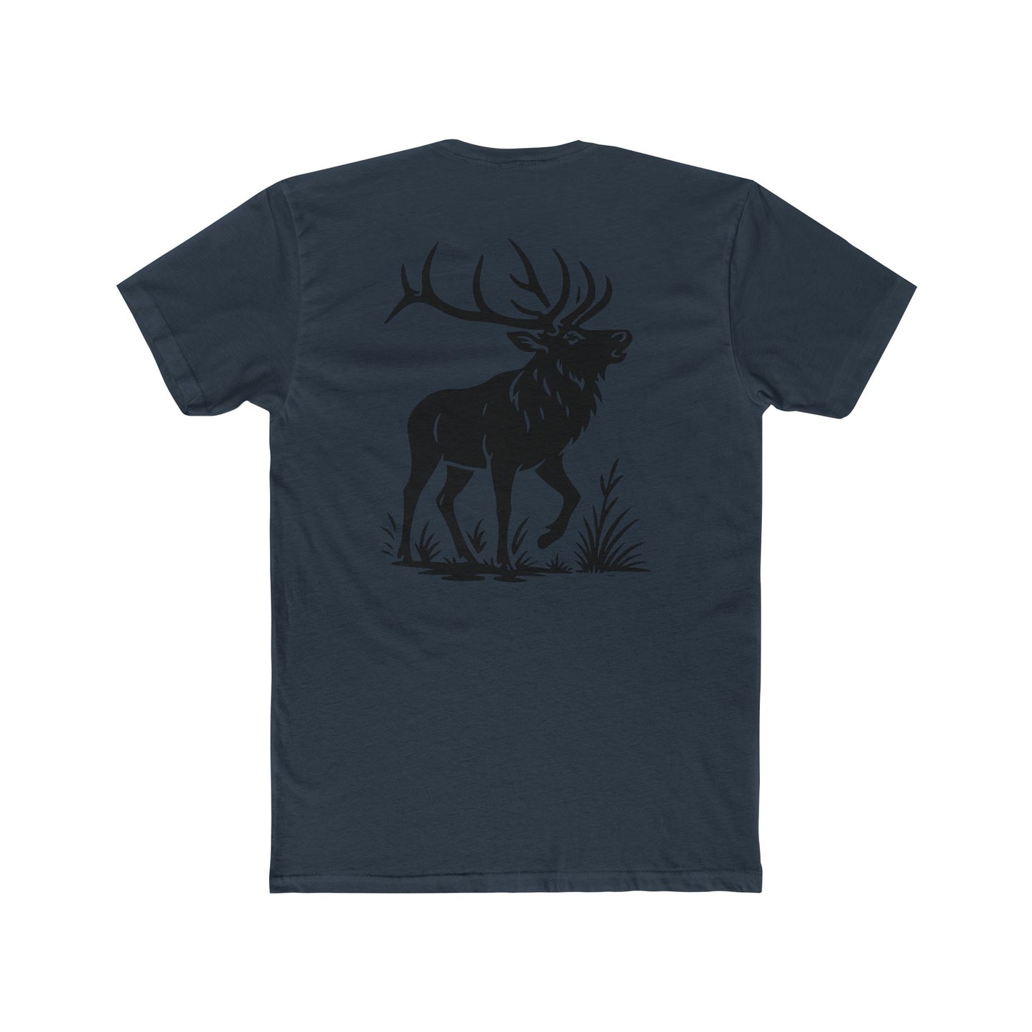 Indigo t-shirt with graphic design of an elk #indigo