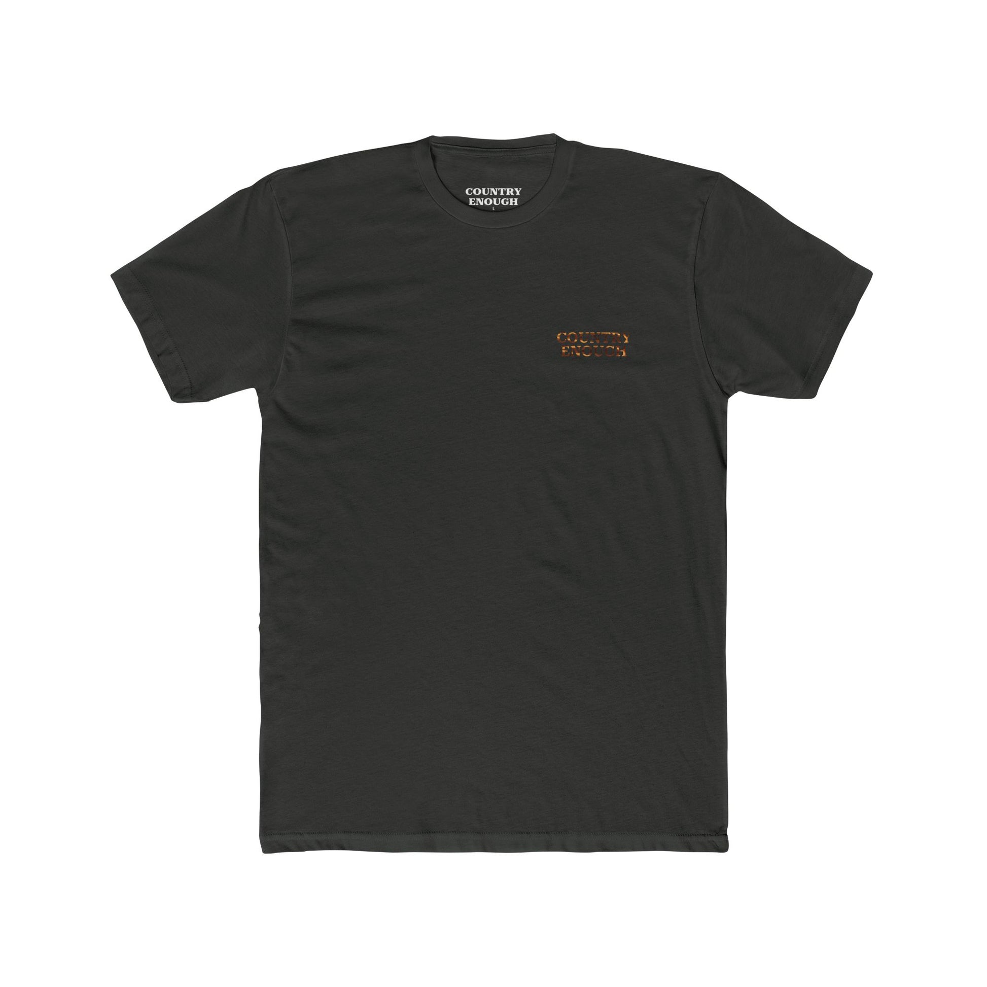 Vintage Black t-shirt with graphic of a cowboy twirling his lasso on a desert landscape at sundown #vintageblack