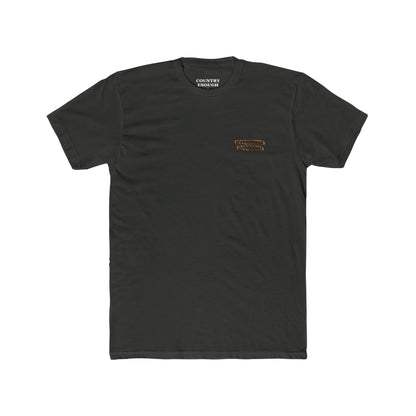 Vintage Black t-shirt with graphic of a cowboy twirling his lasso on a desert landscape at sundown #vintageblack