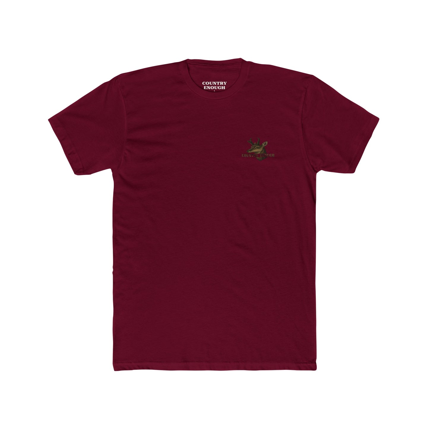 Cardinal Red t-shirt with graphic of pronghorn and windmill over an open range #cardinalred