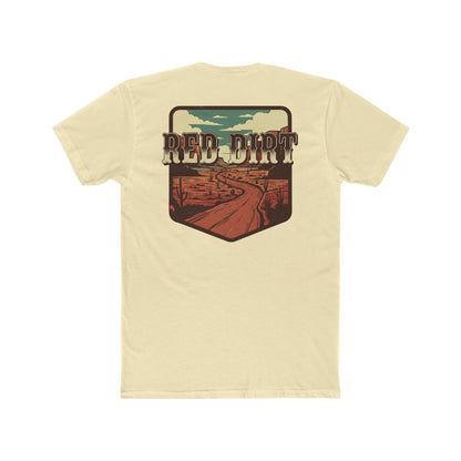 Natural t-shirt with 'Red Dirt' graphic design and desert landscape #natural