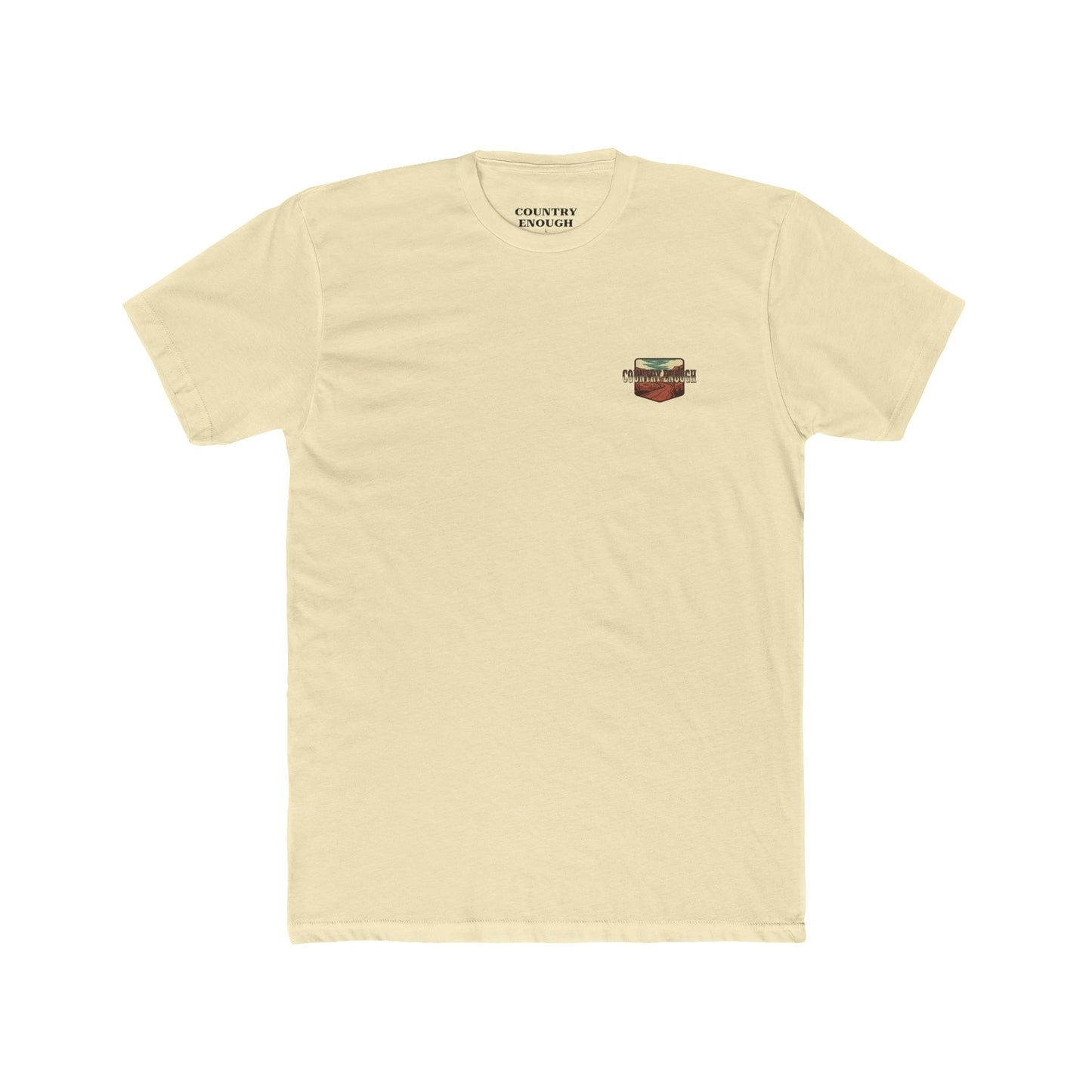Natural t-shirt with 'Red Dirt' graphic design and desert landscape #natural