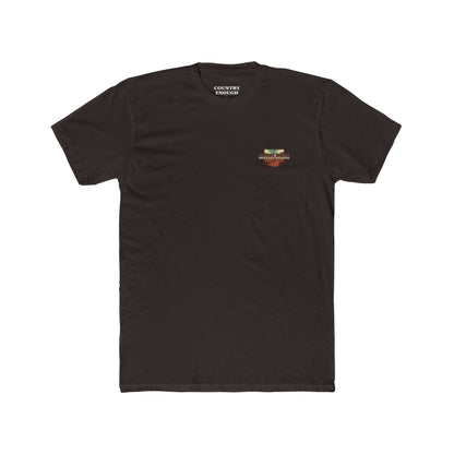 Dark Brown t-shirt with 'Red Dirt' graphic design and desert landscape #darkbrown