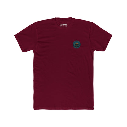 Cardinal Red T-Shirt with graphic of bison, sun, mountains, and the words roam wide #cardinalred