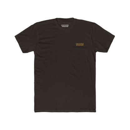 Dark Brown t-shirt with graphic of an eagle, desert landscape, and the words hold the range #darkbrown
