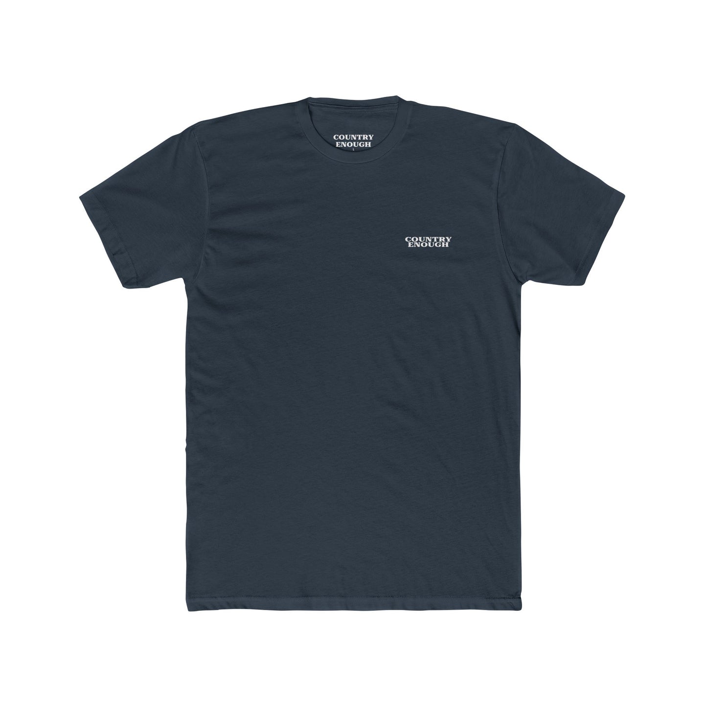 Indigo t-shirt with aztec pattern and cacti inside a geometric border with word western across the bottom #indigo