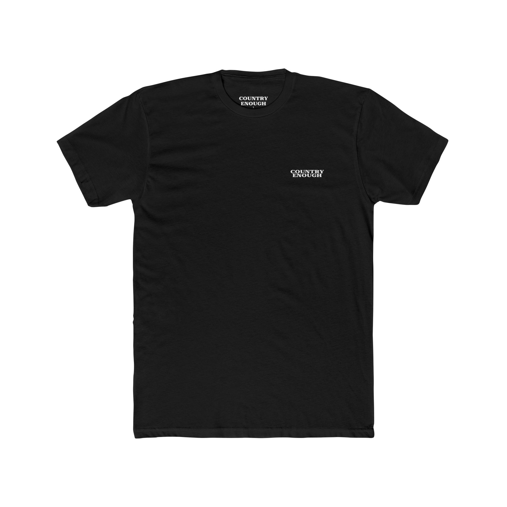 Black t-shirt with aztec pattern and cacti inside a geometric border with word western across the bottom #black