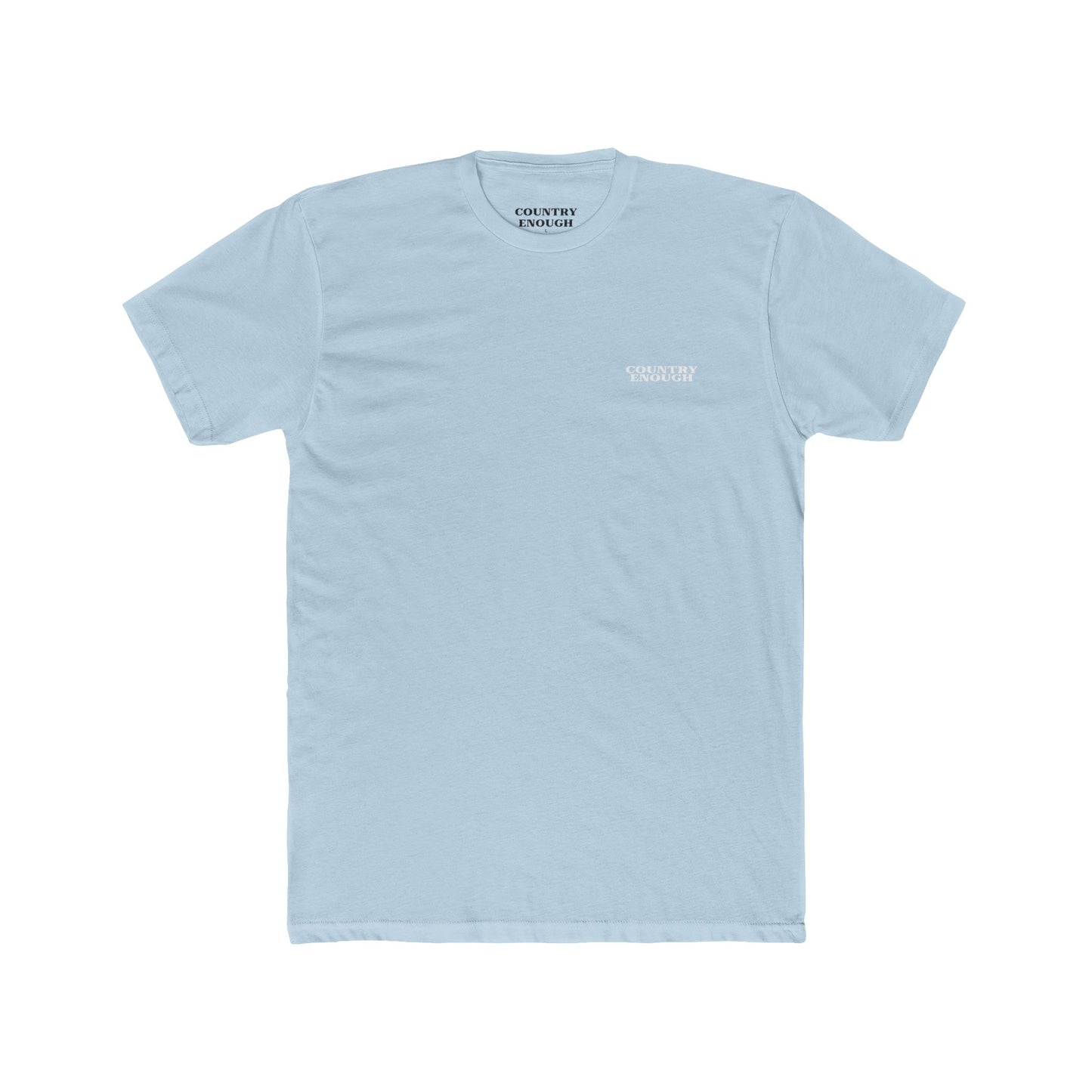 Light Blue t-shirt with aztec pattern and cacti inside a geometric border with word western across the bottom #lightblue