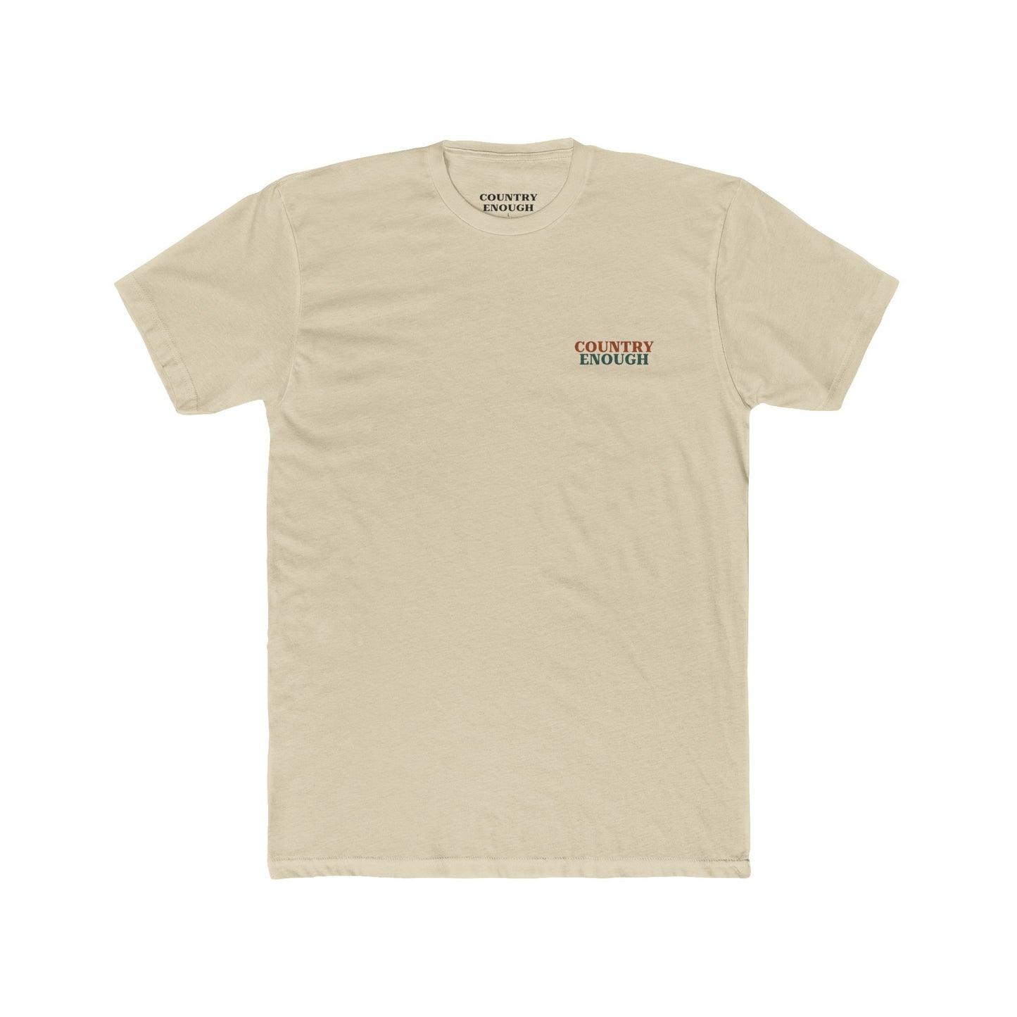 Cream t-shirt with graphic of mirrored cacti surrounded by aztec pattern and enclosed in a geometric border with word western below #cream