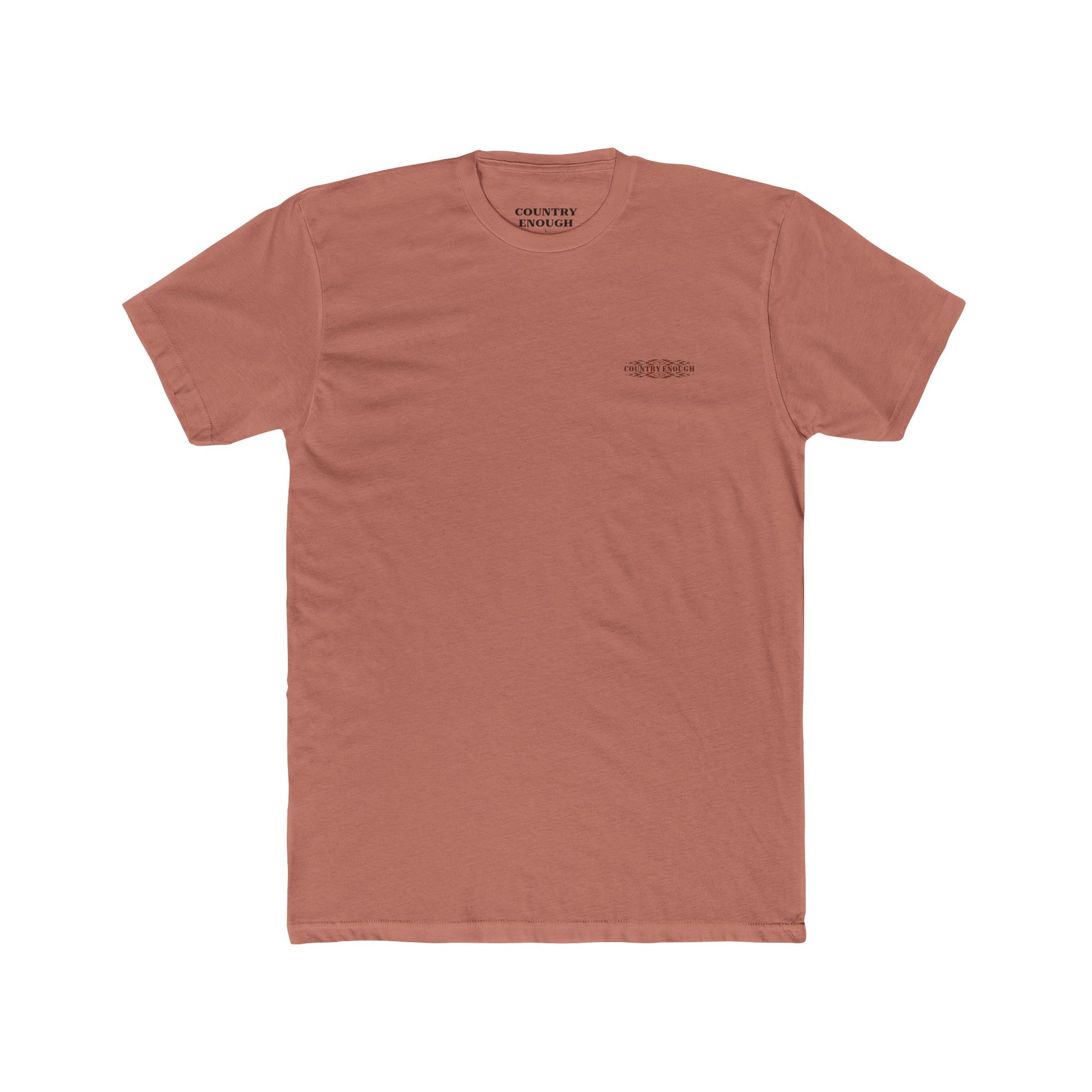 Desert Pink t-shirt with bull skull and aztec print graphic #desertpink