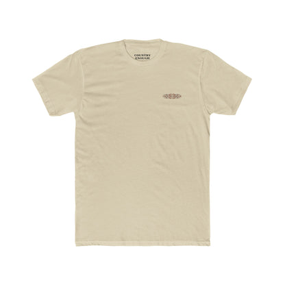 Cream t-shirt with bull skull and aztec print graphic #cream