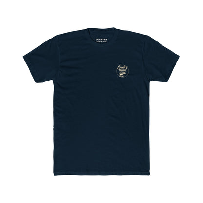 Midnight Navy t-shirt with graphic of a leaping bass and the words country enough #midnightnavy