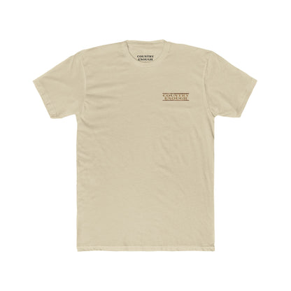 Cream t-shirt with longhorn skull, aztec print, desert landscape, cacti, and cowboy silhouette with word Western across the top #cream