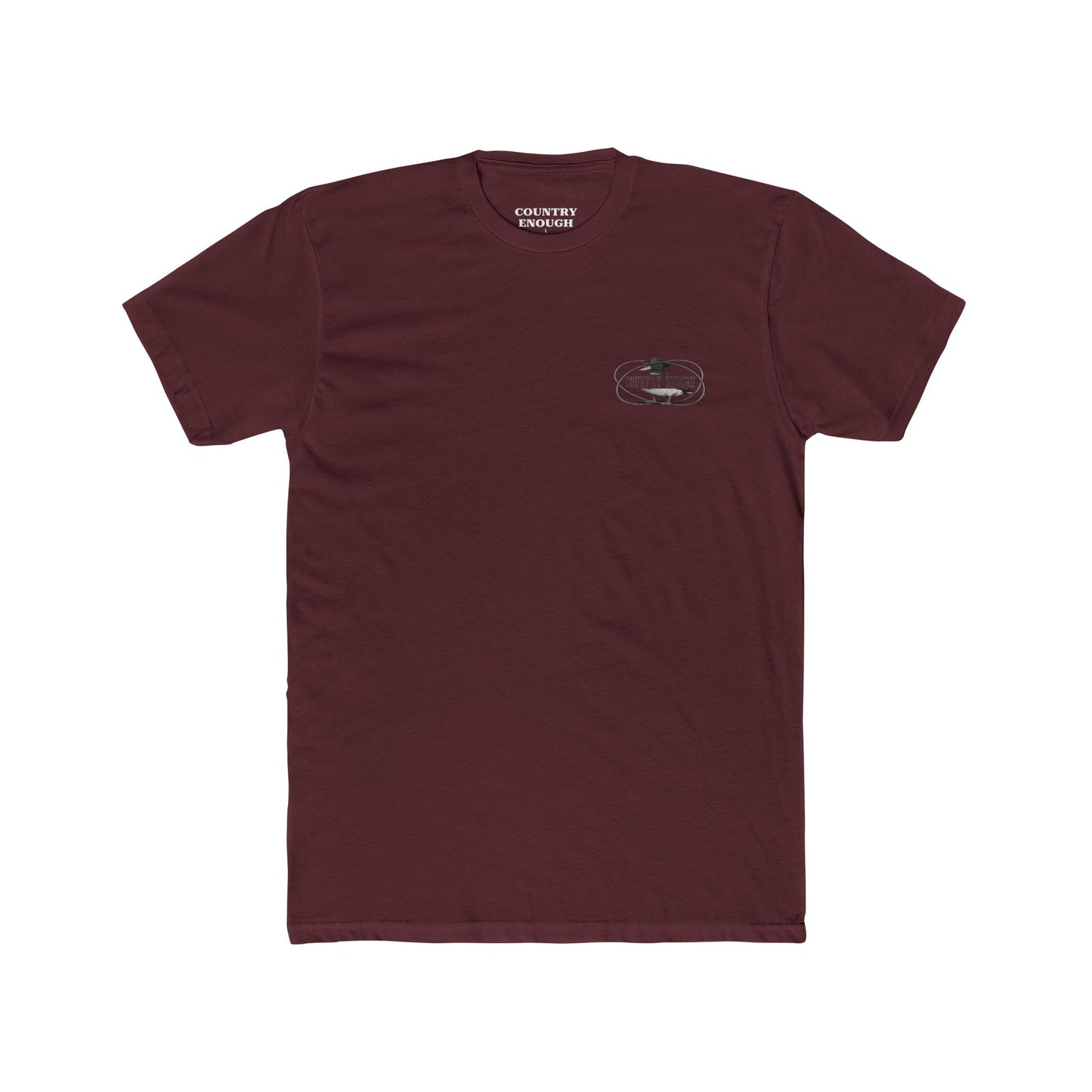 Cardinal Red t-shirt with a graphic of a duck wearing a cowboy hat and bandana with rope border and the words you missed #cardinalred