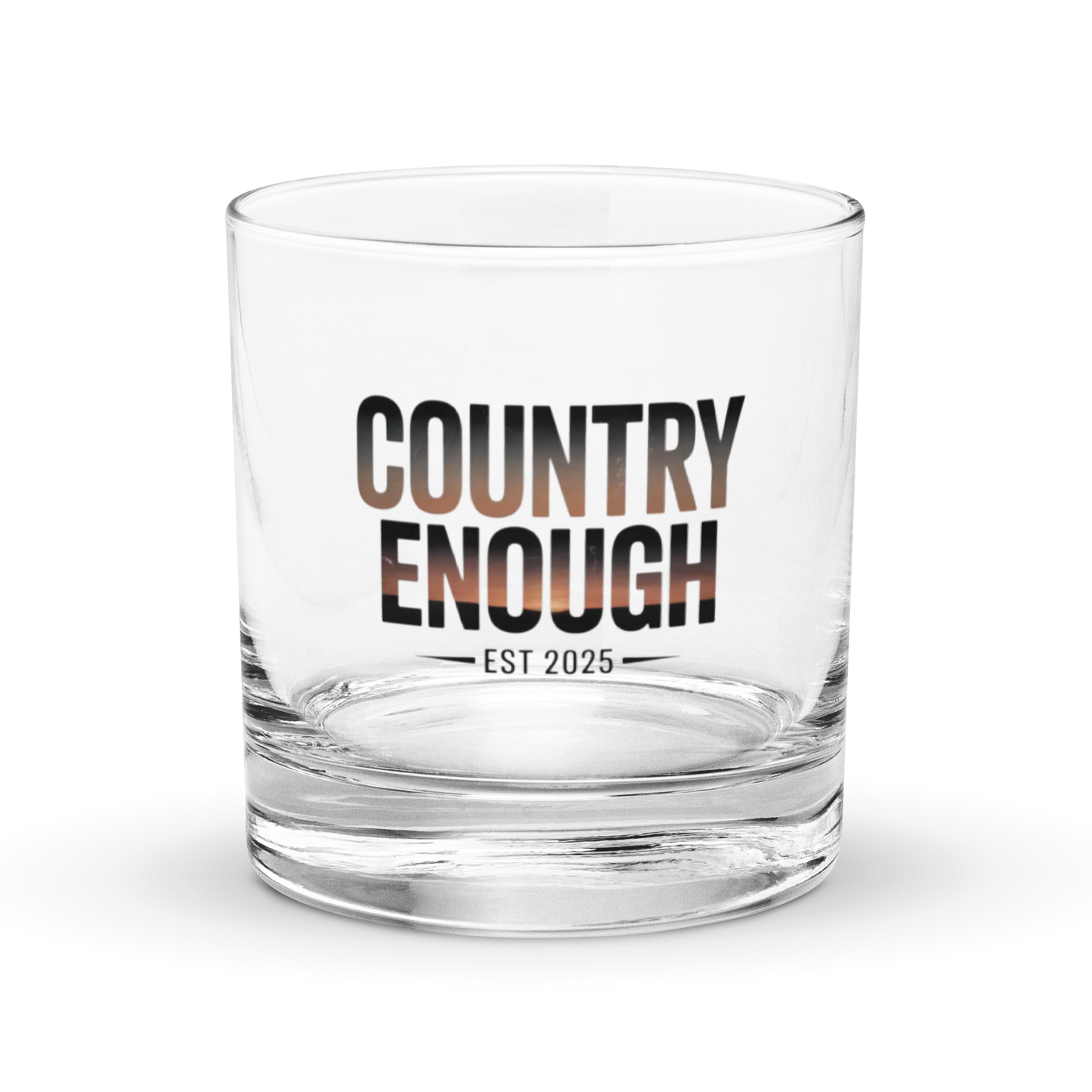 Classic Country Enough Rocks Glass