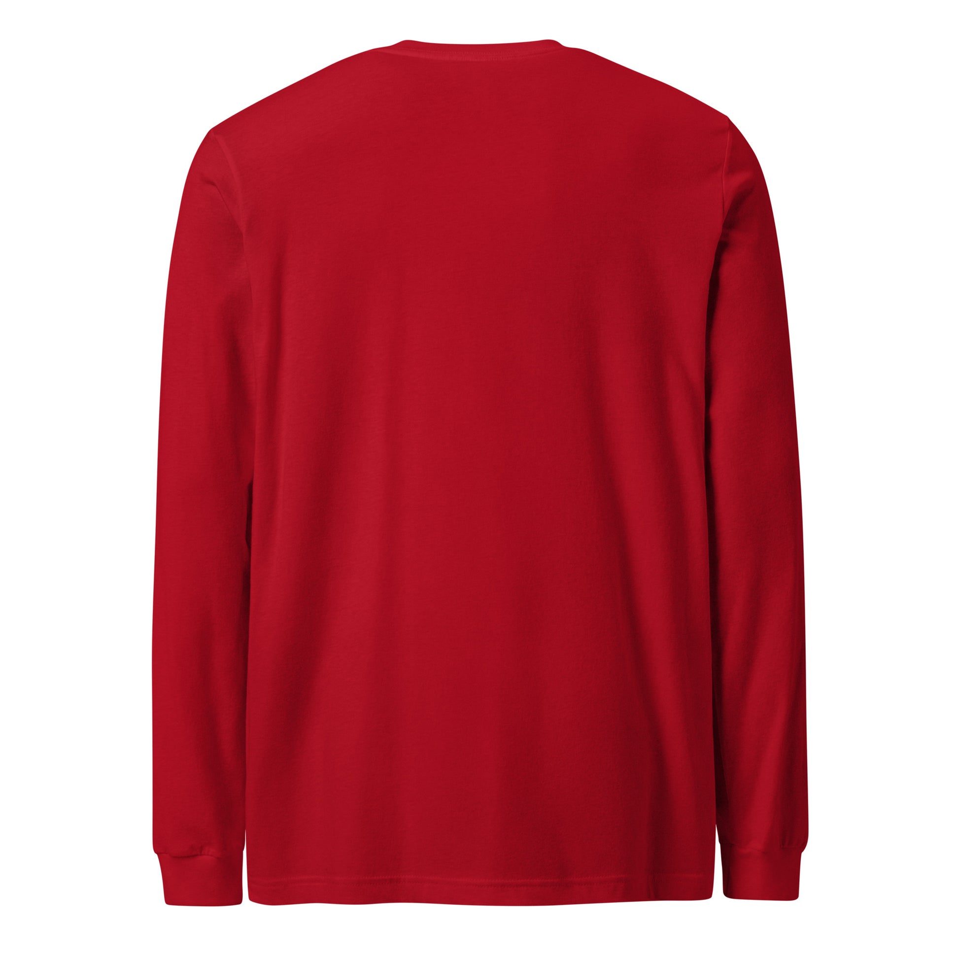 Red long sleeve shirt with words country enough est 2025 on the chest #red