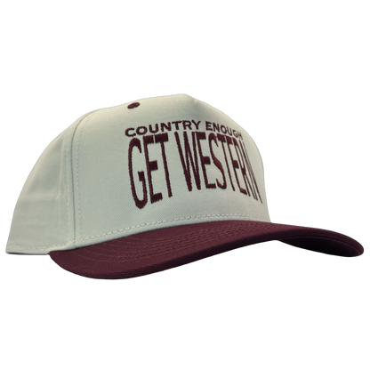 legacy heritage hta snapback with words country enough get western in big font size #wine