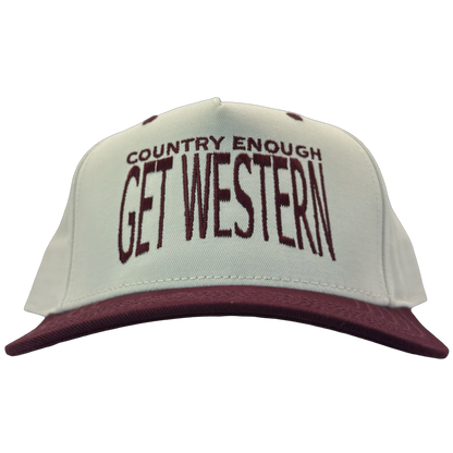 legacy heritage hta snapback with words country enough get western in big font size #wine