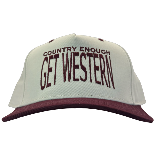 legacy heritage hta snapback with words country enough get western in big font size #wine