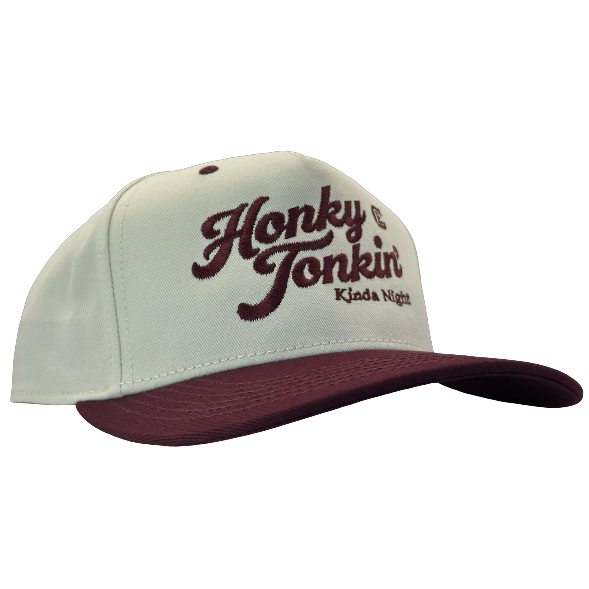 legacy heritage hta snapback hat with words honky tonkin' kinda night and CE logo #wine