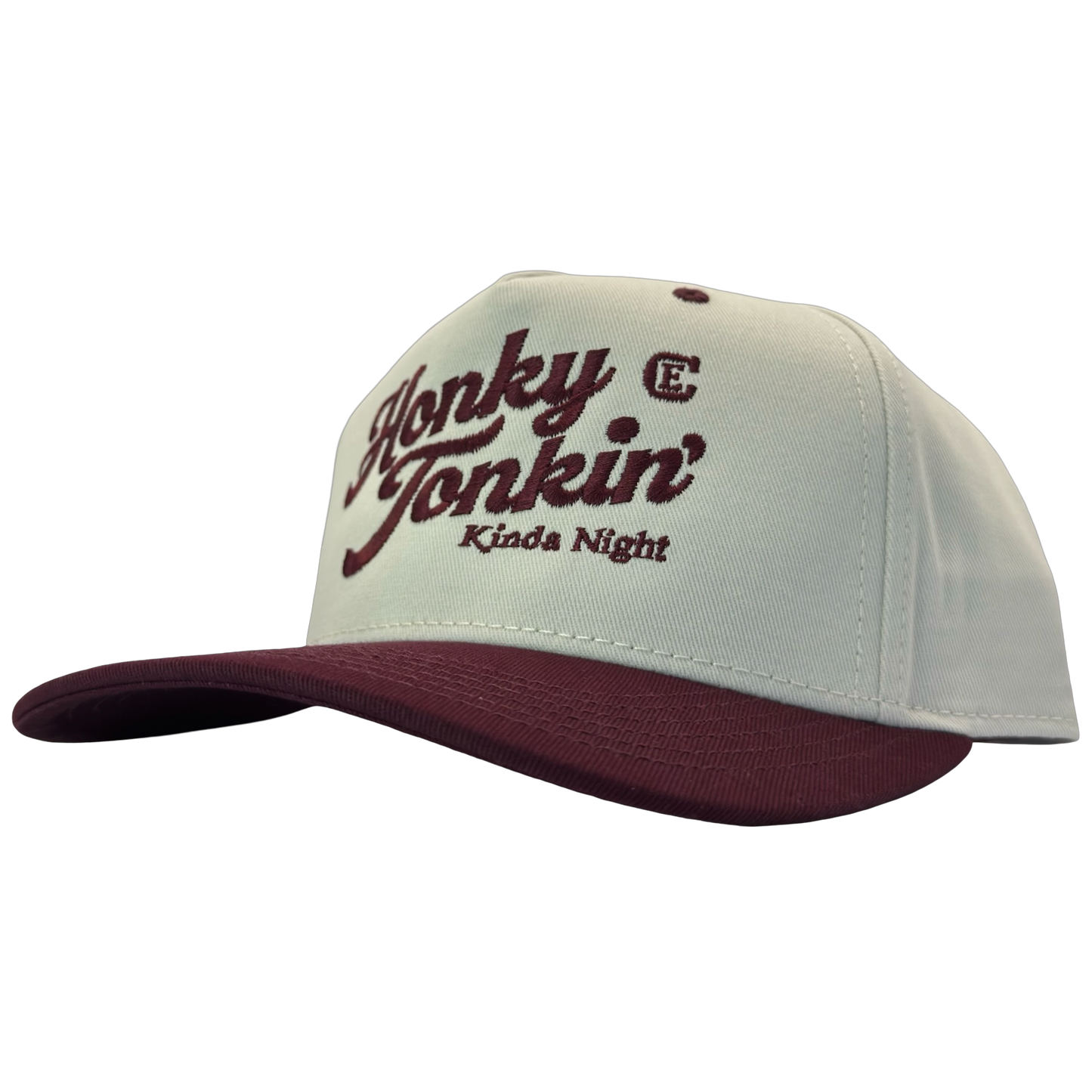 legacy heritage hta snapback hat with words honky tonkin' kinda night and CE logo #wine