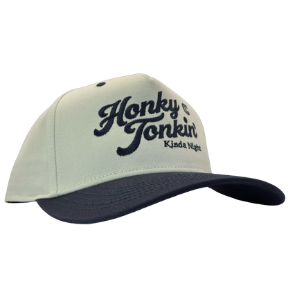 legacy heritage hta snapback hat with words honky tonkin' kinda night and CE logo #navy
