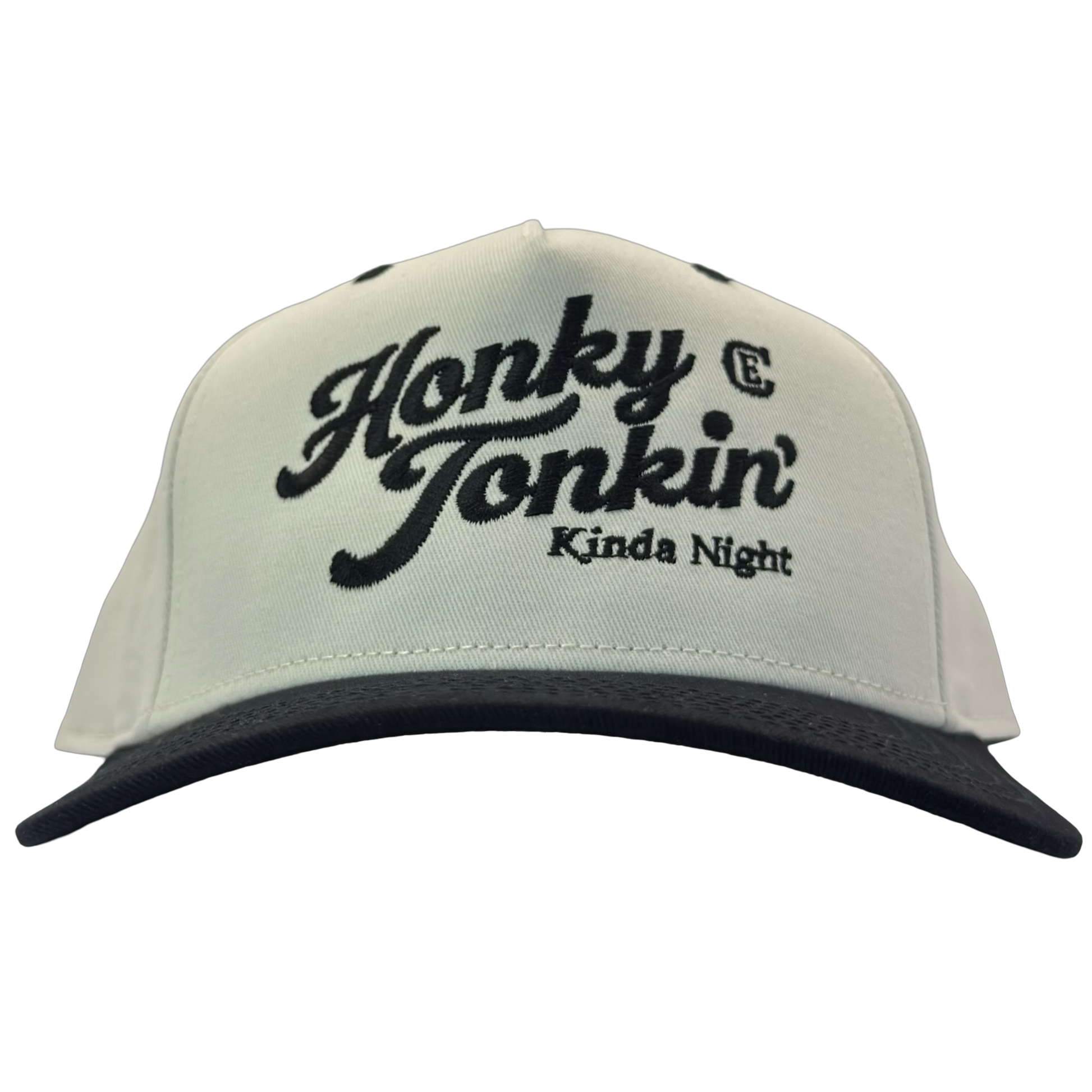 legacy heritage hta snapback hat with words honky tonkin' kinda night and CE logo #black