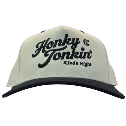 legacy heritage hta snapback hat with words honky tonkin' kinda night and CE logo #black