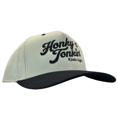 legacy heritage hta snapback hat with words honky tonkin' kinda night and CE logo #black