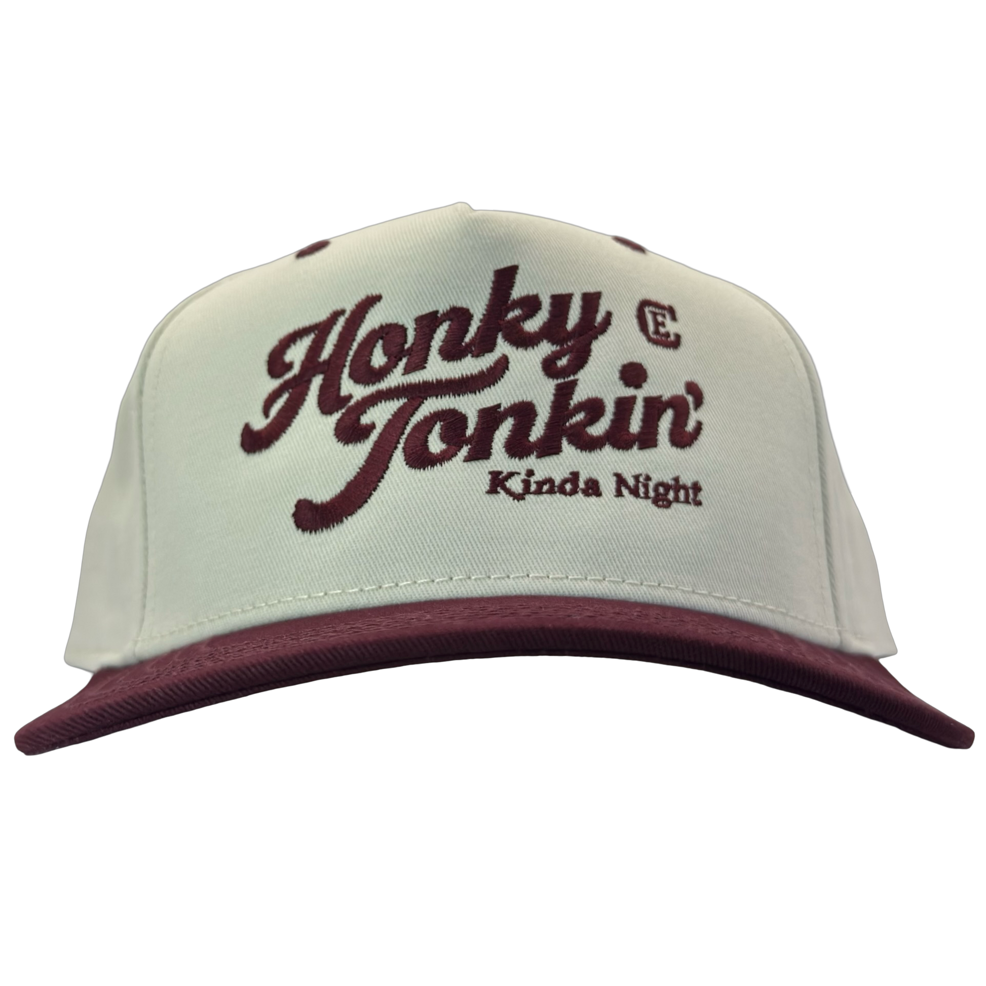 legacy heritage hta snapback hat with words honky tonkin' kinda night and CE logo #wine