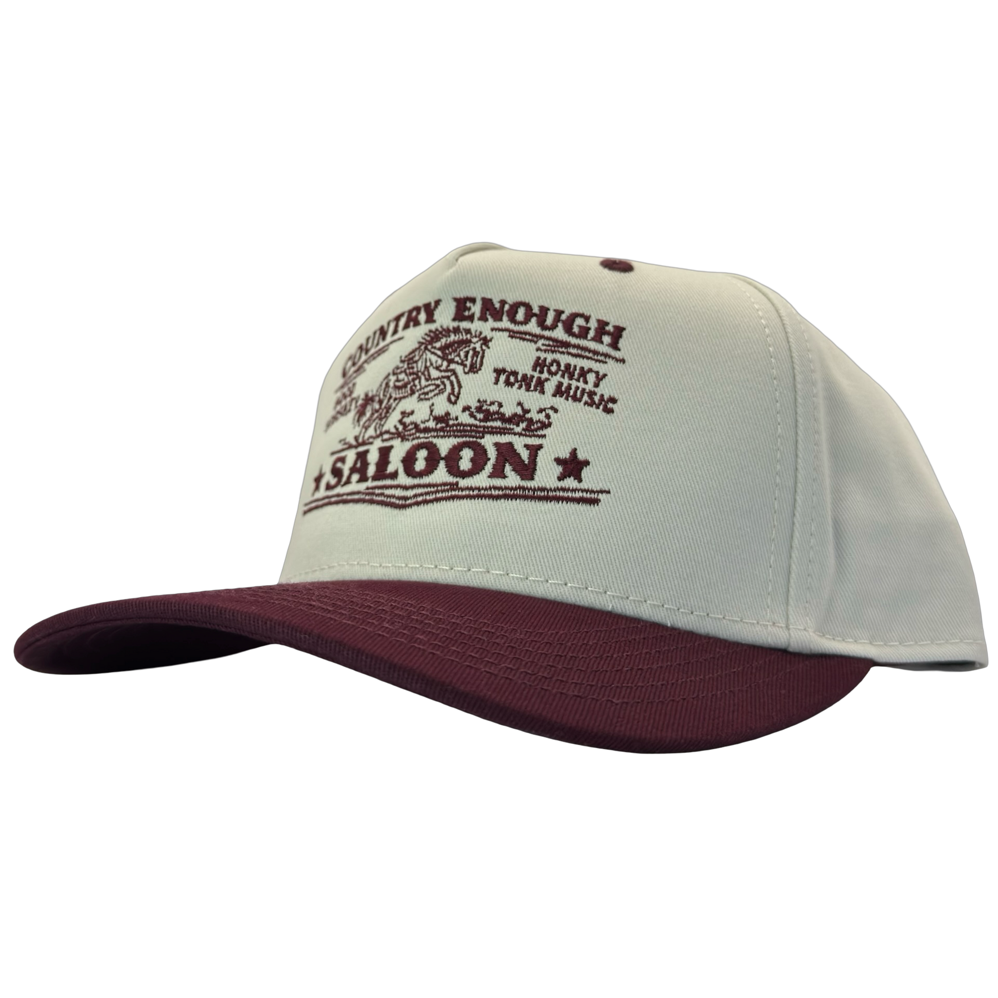 legacy heritage hta snapback hat with graphic of bucking horse and words country enough saloon, good whiskey, and honkey tonk music #wine