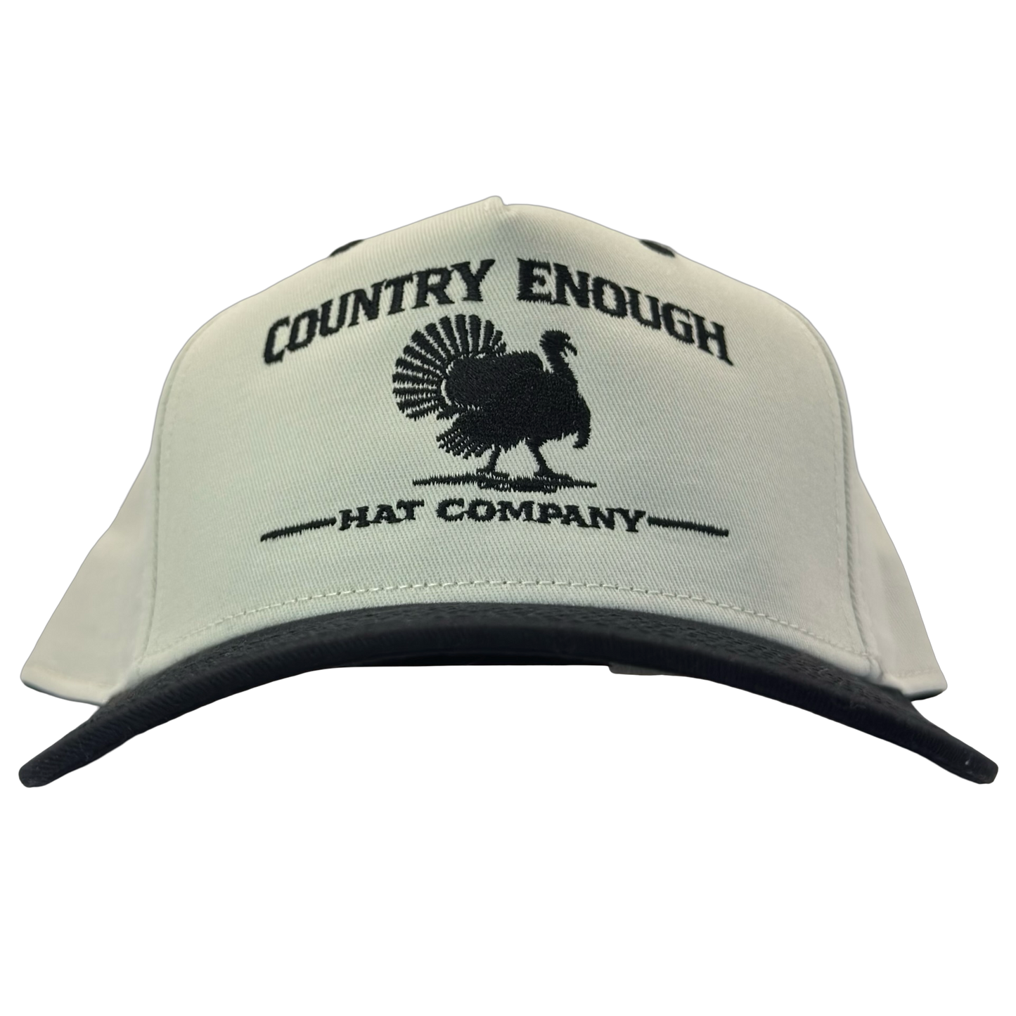 legacy heritage hta snapback hat with the words country enough hat company and a graphic of a turkey #black