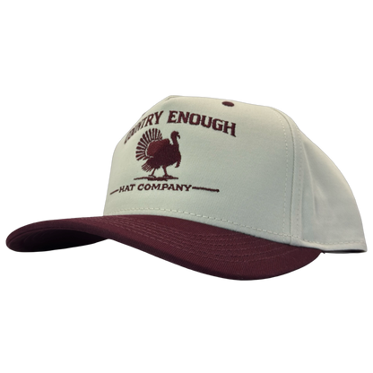 legacy heritage hta snapback hat with the words country enough hat company and a graphic of a turkey #wine