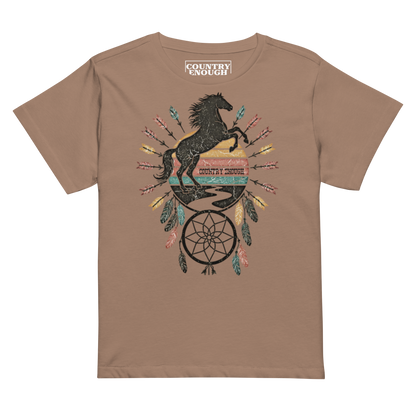 Latte t-shirt with horse and dreamcatcher #latte