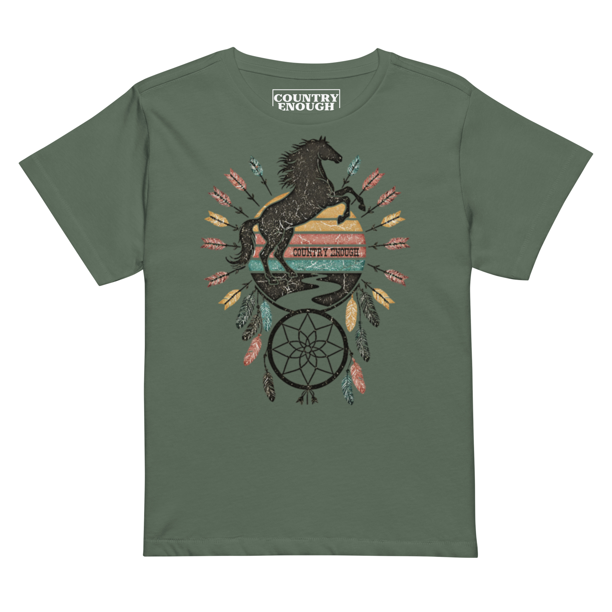 Pine t-shirt with horse and dreamcatcher #pine