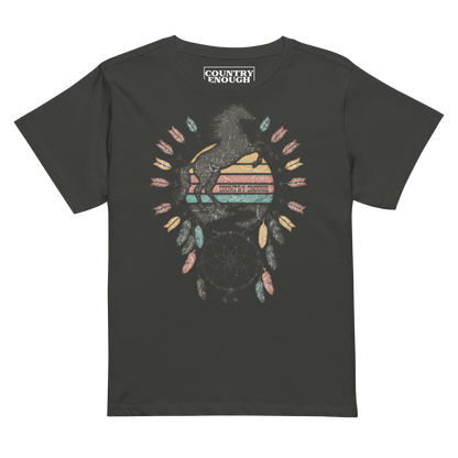 Vintage black t-shirt with horse and dreamcatcher #vintageblack