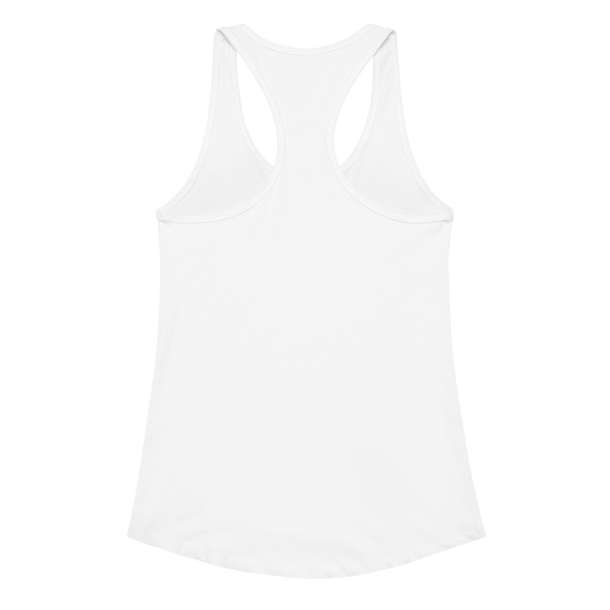 White tank top with graphic of bull skull emblem and the word cowboys atop a desert scene with a rope border #white