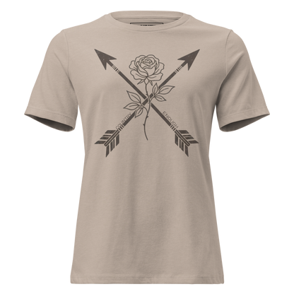Heather Stone t-shirt with arrows and rose graphic #heatherstone