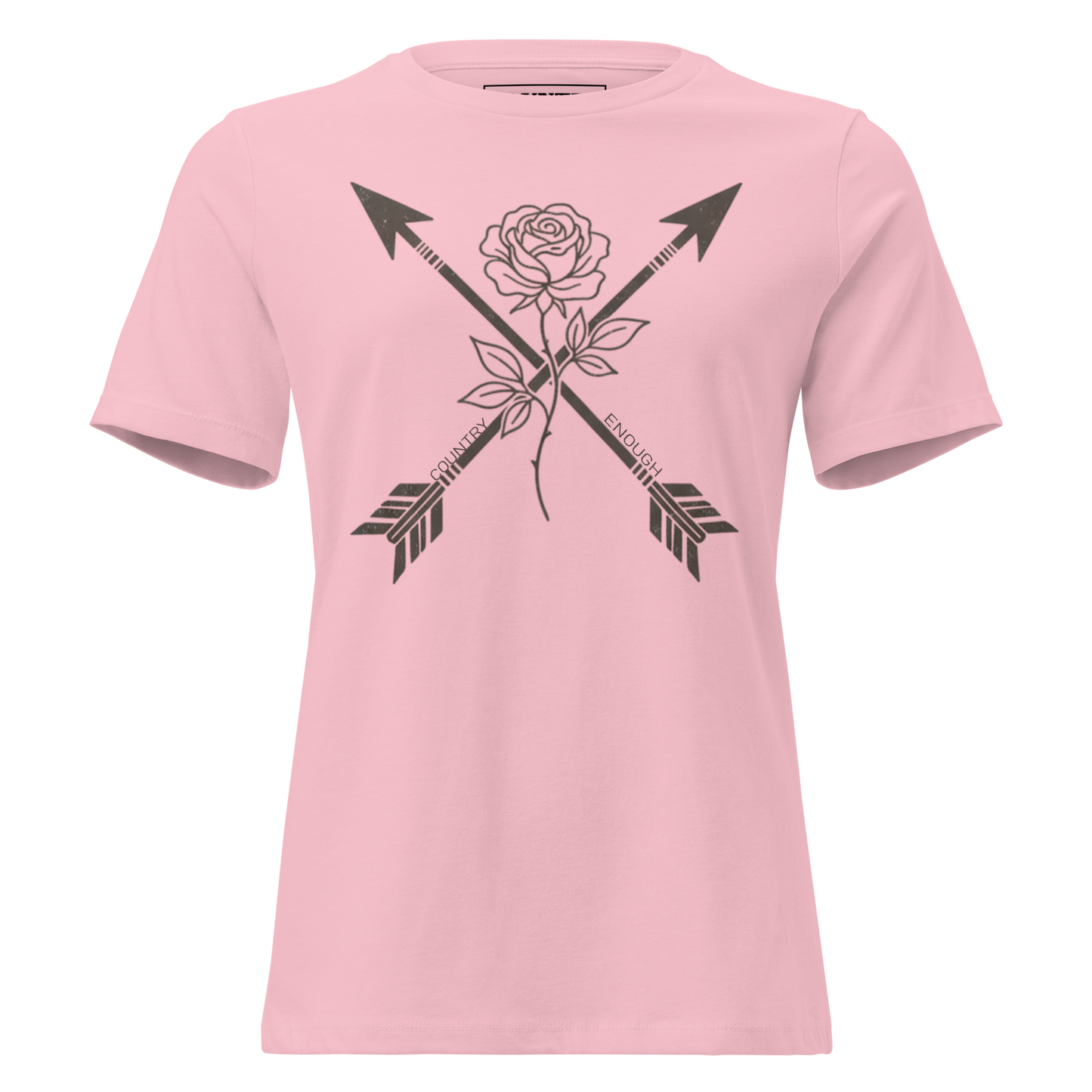 Pink t-shirt with arrows and rose graphic #pink