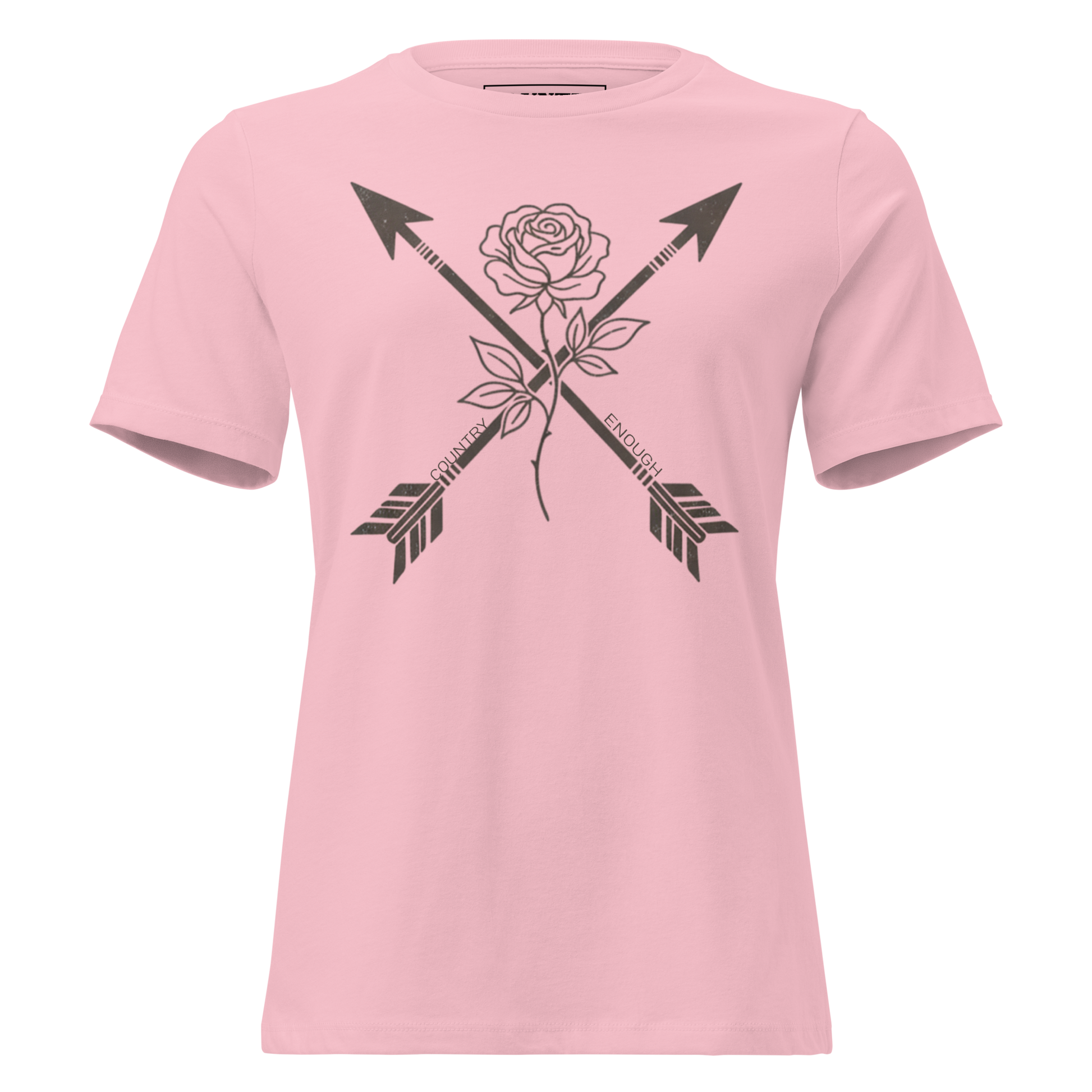 Pink t-shirt with arrows and rose graphic #pink
