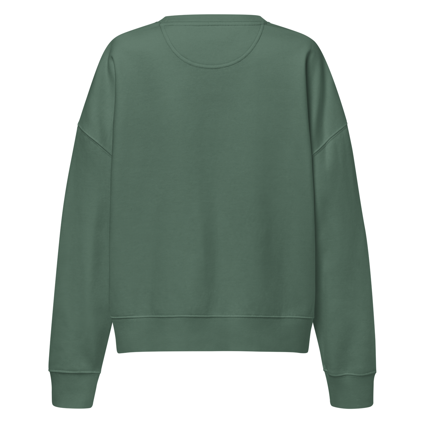 Sage sweatshirt with graphic of mirrored bison and words country enough #sage