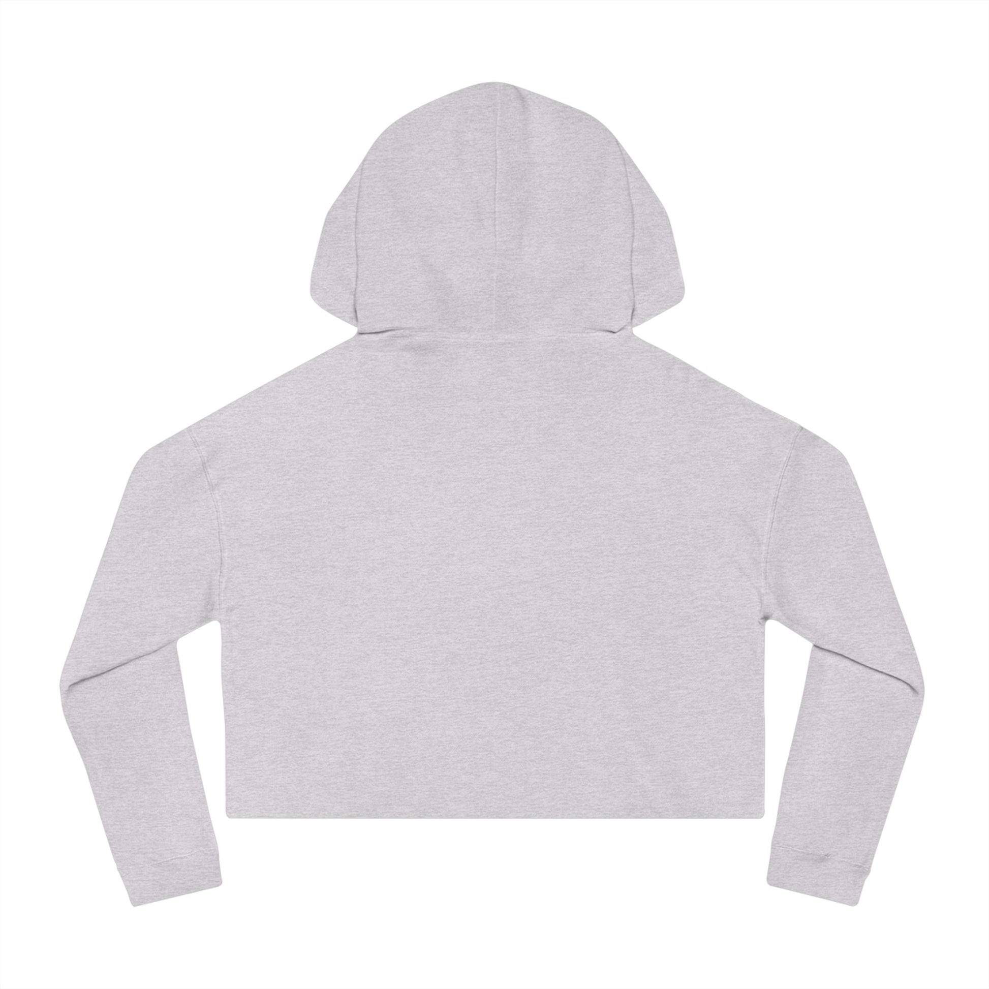 Heather Gray crop hoodie with graphic of longhorn, cacti, and mountains over a retro background with words cold beer and honky tonks #heathergray