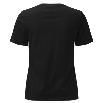 Black t-shirt with graphic of cowgirl and horse lassoing in a desert scene with the words this ain't my first rodeo and country enough #black